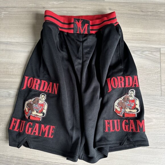 VINTAGE‎ Mperial Sportswear Jordan Pippen Bulls YOUTH KIDS Shorts XL Flu Game - Picture 1 of 11